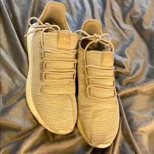 adidas green tan cream colored shoes used